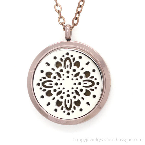 Jenia Locket Pendant Stainless Steel Aromatherapy Essential Oil Diffuser Jewelry Necklace